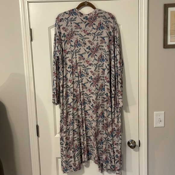Lularoe Floral XL Sarah Duster Cardigan - Picture 3 of 10